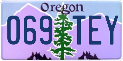 OR license plate 069TEY
