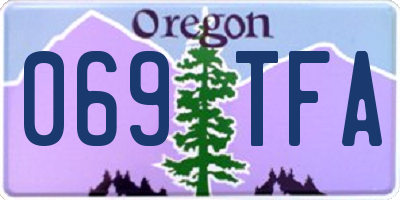OR license plate 069TFA