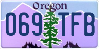 OR license plate 069TFB