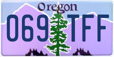 OR license plate 069TFF