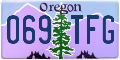 OR license plate 069TFG