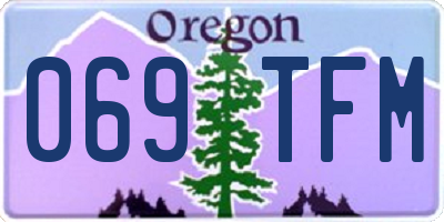 OR license plate 069TFM