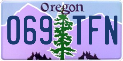 OR license plate 069TFN