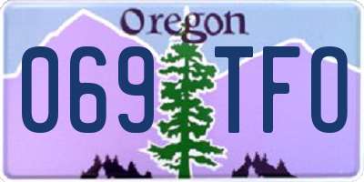 OR license plate 069TFO