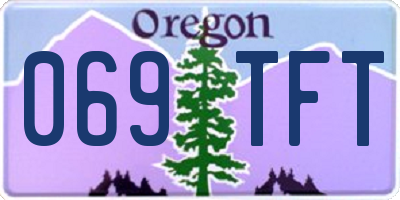 OR license plate 069TFT