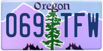 OR license plate 069TFW