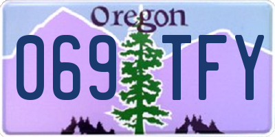 OR license plate 069TFY