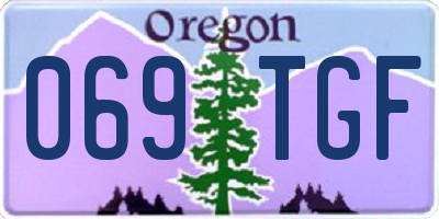 OR license plate 069TGF