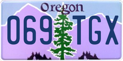 OR license plate 069TGX