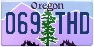 OR license plate 069THD