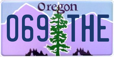 OR license plate 069THE