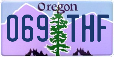 OR license plate 069THF