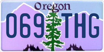 OR license plate 069THG