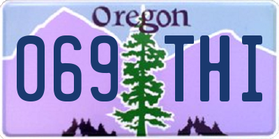 OR license plate 069THI