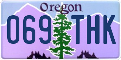 OR license plate 069THK