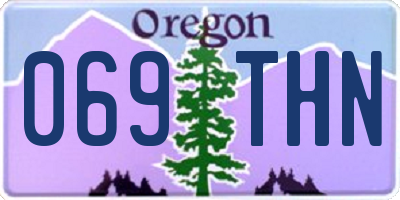 OR license plate 069THN