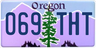 OR license plate 069THT