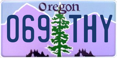 OR license plate 069THY