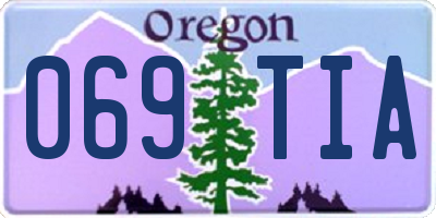 OR license plate 069TIA