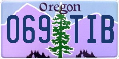 OR license plate 069TIB