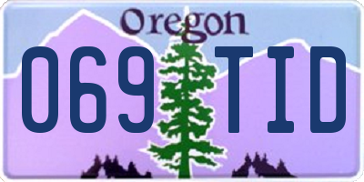 OR license plate 069TID