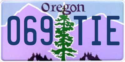 OR license plate 069TIE