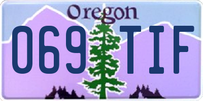 OR license plate 069TIF