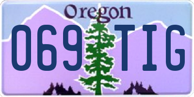OR license plate 069TIG