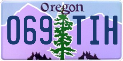 OR license plate 069TIH