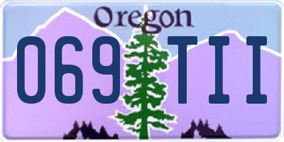 OR license plate 069TII