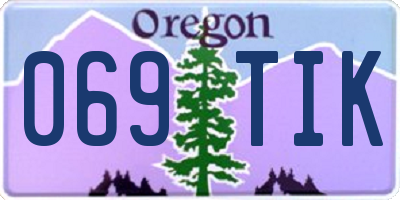 OR license plate 069TIK