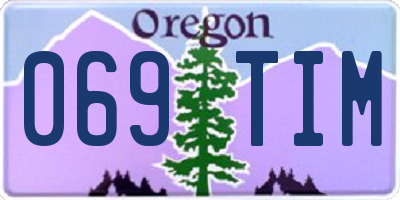 OR license plate 069TIM