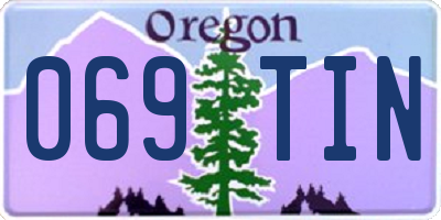 OR license plate 069TIN