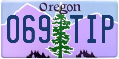 OR license plate 069TIP