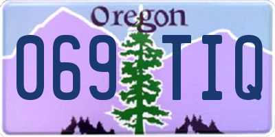 OR license plate 069TIQ