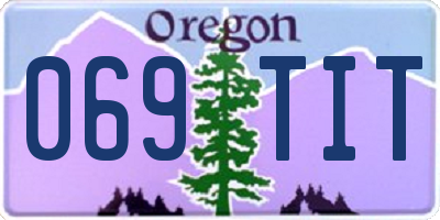 OR license plate 069TIT
