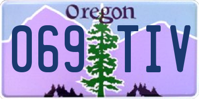 OR license plate 069TIV
