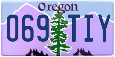 OR license plate 069TIY