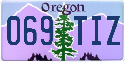 OR license plate 069TIZ