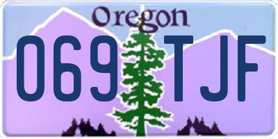 OR license plate 069TJF