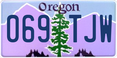 OR license plate 069TJW