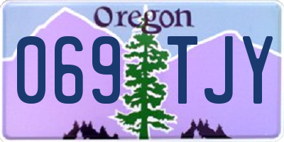 OR license plate 069TJY