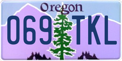 OR license plate 069TKL