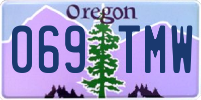OR license plate 069TMW
