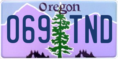OR license plate 069TND