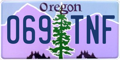 OR license plate 069TNF