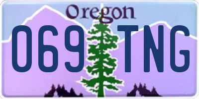 OR license plate 069TNG