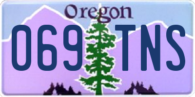 OR license plate 069TNS