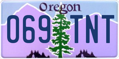 OR license plate 069TNT