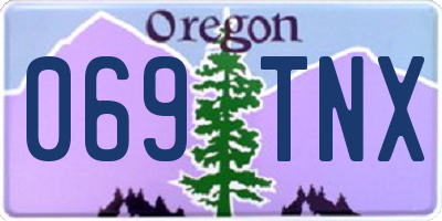 OR license plate 069TNX